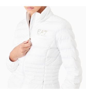 EA7 Casaco de penas dobrável Core com capuz branco