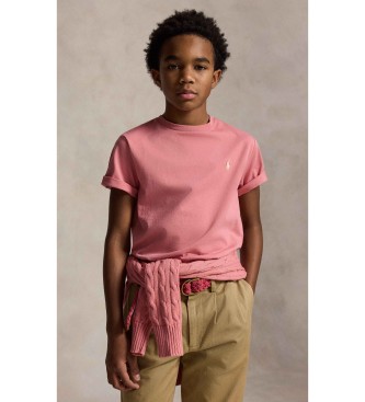 Polo Ralph Lauren Camiseta de punto jersey de algodón rosa