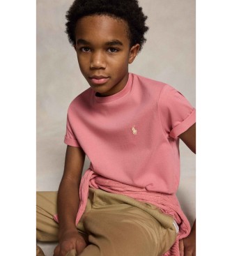 Polo Ralph Lauren Camiseta de punto jersey de algodón rosa