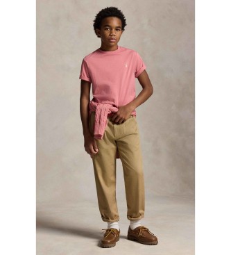 Polo Ralph Lauren Camiseta de punto jersey de algodón rosa
