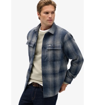 Superdry Blaues Miller-Überhemd
