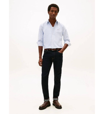 Tommy Hilfiger Chemise à rayures oxford, coupe régulière, bleue