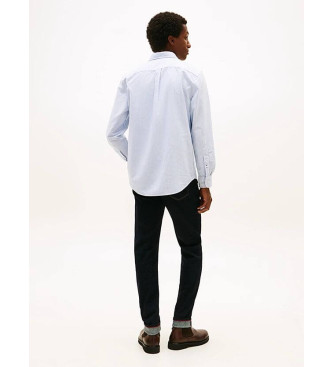 Tommy Hilfiger Chemise à rayures oxford, coupe régulière, bleue