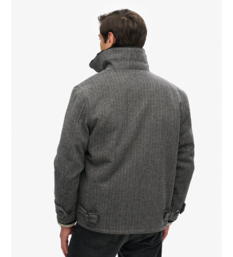 Superdry Giacca da lavoro Merchant Wool grigia