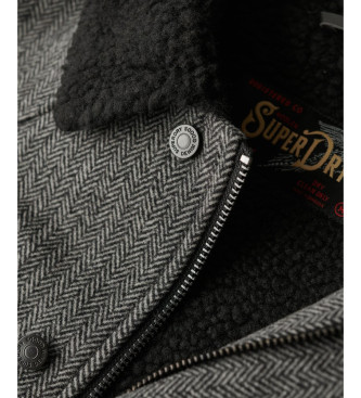 Superdry Giacca da lavoro Merchant Wool grigia