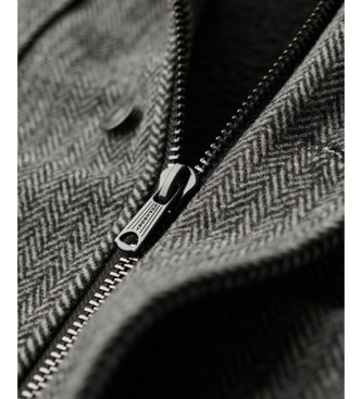 Superdry Giacca da lavoro Merchant Wool grigia
