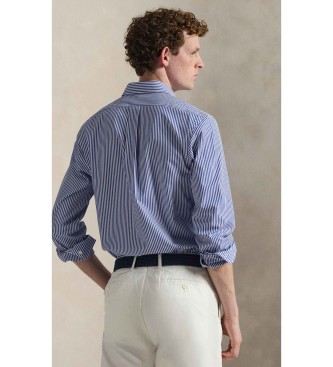 Polo Ralph Lauren Camicia Slim Fit in popeline elasticizzato blu