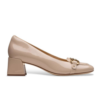 Clarks Nyta45 Court beige leren schoenen