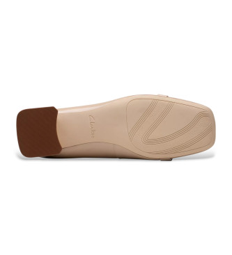 Clarks Nyta45 Court beige leren schoenen