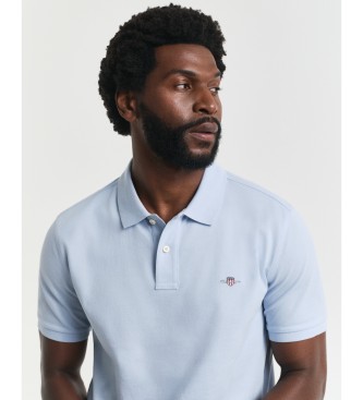 Gant Pólo azul piqué de ajuste regular Shield