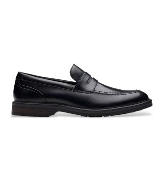 Clarks Aldwin Step leren loafers zwart