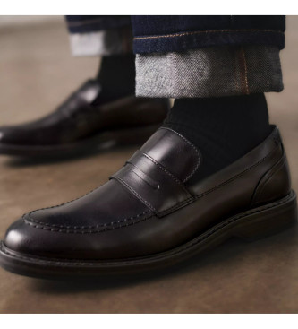Clarks Aldwin Step leren loafers zwart