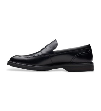 Clarks Aldwin Step leren loafers zwart