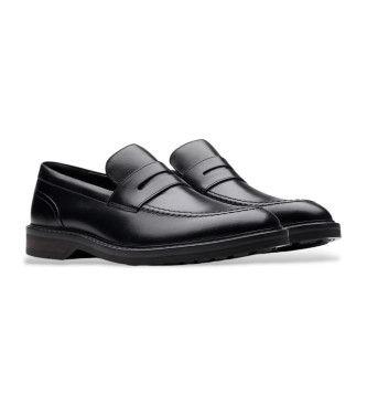Clarks Aldwin Step leren loafers zwart