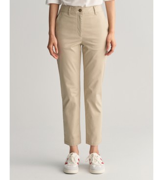 Gant Calças Chino Slim Fit bege