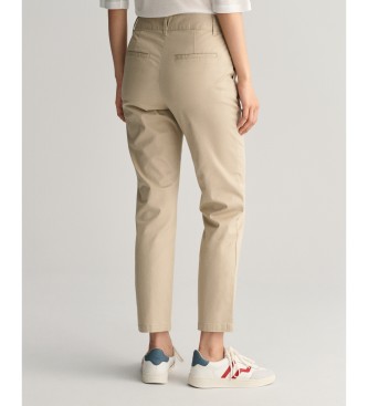 Gant Calças Chino Slim Fit bege