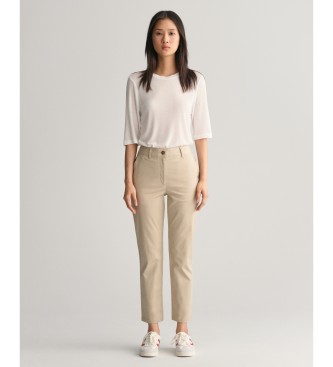 Gant Calças Chino Slim Fit bege