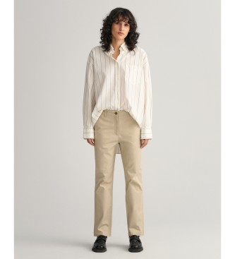 Gant Calças Chino Slim Fit bege