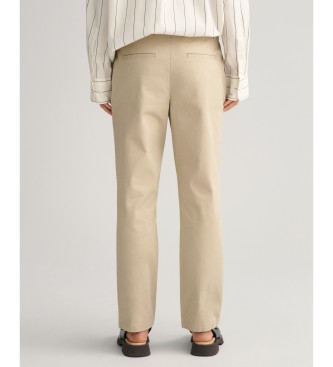 Gant Calças Chino Slim Fit bege