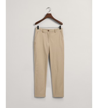 Gant Calças Chino Slim Fit bege