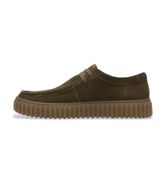 Clarks Torhill Lo leren schoenen bruin groenachtig bruin