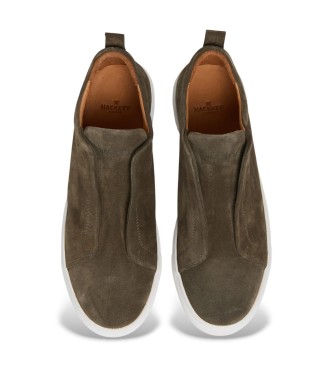 Hackett London Vision groene leren sportschoenen