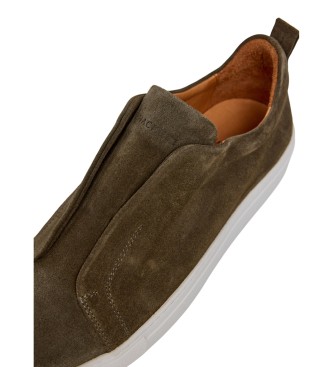 Hackett London Vision groene leren sportschoenen