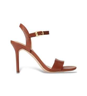 Lauren Ralph Lauren Sandalias Gwen de piel bruñida marrón