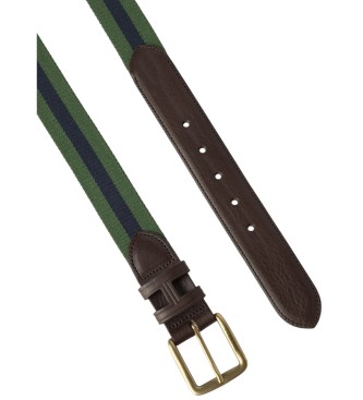 Hackett London Ceinture à rayures vertes