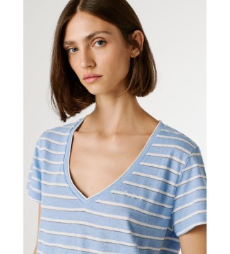Pepe Jeans Camiseta Megan Striped azul