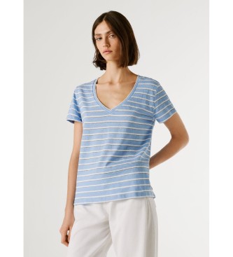 Pepe Jeans Camiseta Megan Striped azul