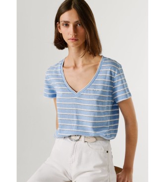 Pepe Jeans Camiseta Megan Striped azul