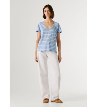 Pepe Jeans Camiseta Megan Striped azul