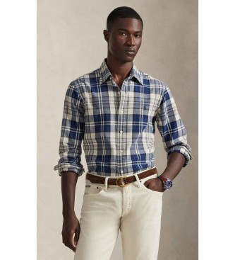 Polo Ralph Lauren Camisa oxford cepillada Custom Fit marino