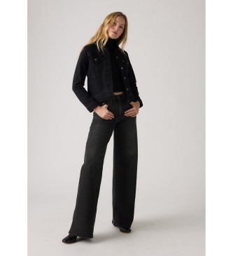 Levi's Jeans 728 de pierna ancha y tiro alto negro