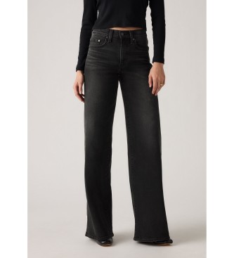 Levi's Jeans 728 de pierna ancha y tiro alto negro