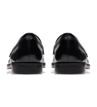 Clarks Mocassini in pelle nera Straven Edge