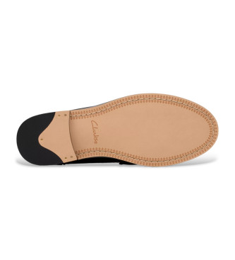 Clarks Mocassini in pelle nera Straven Edge