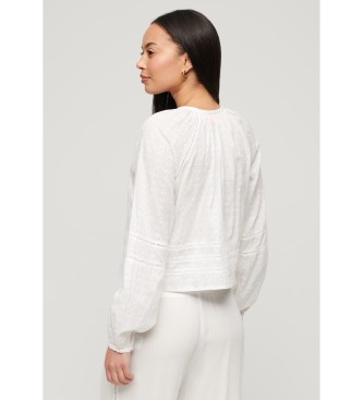 Superdry T-shirt da spiaggia bianca in cotone