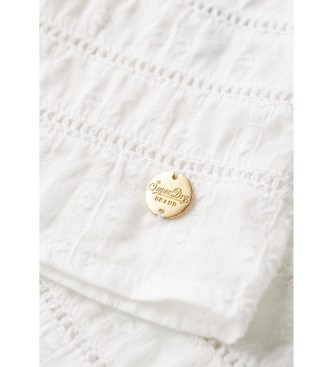 Superdry T-shirt da spiaggia bianca in cotone