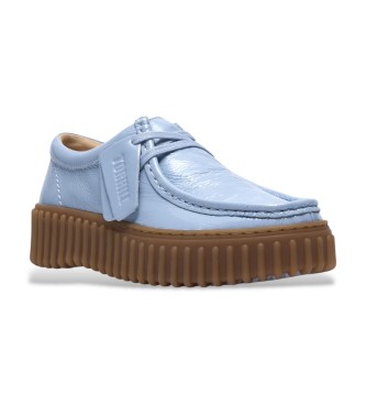 Clarks Scarpe Torhill Bee in pelle blu