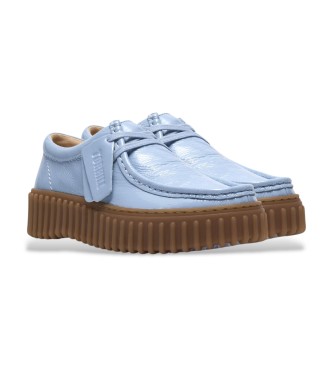 Clarks Scarpe Torhill Bee in pelle blu