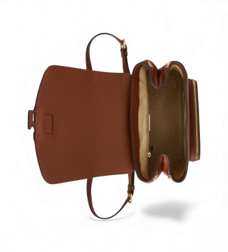 Lauren Ralph Lauren Mochila Cameryn de piel granulada marrón