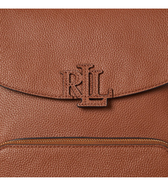 Lauren Ralph Lauren Mochila Cameryn de piel granulada marrón