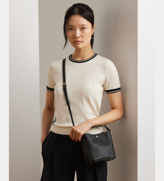 Lauren Ralph Lauren Borsa a secchiello piccola in pelle Reese, nera.