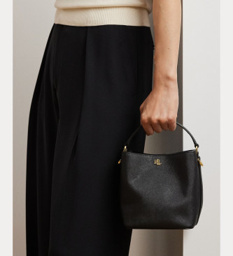 Lauren Ralph Lauren Borsa a secchiello piccola in pelle Reese, nera.