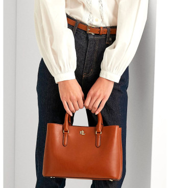 Lauren Ralph Lauren Sacoche en cuir Marcy marron