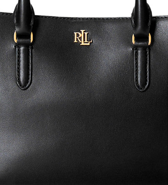 Lauren Ralph Lauren Marcy Satchel Bag i læder, sort