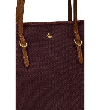 Lauren Ralph Lauren Bolso tote Keaton mediano de nailon granate