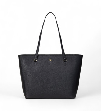 Lauren Ralph Lauren Bolso tote Karly mediano de piel cruzada negro